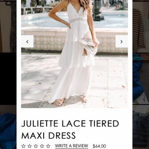 Vici Collection Juliette Lace Tiered Maxi Dress